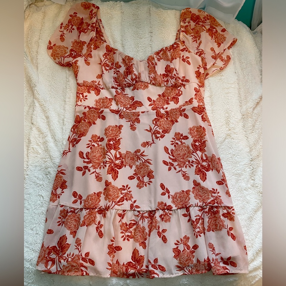 BNWT Pink & Red Tiered Mini Dress
